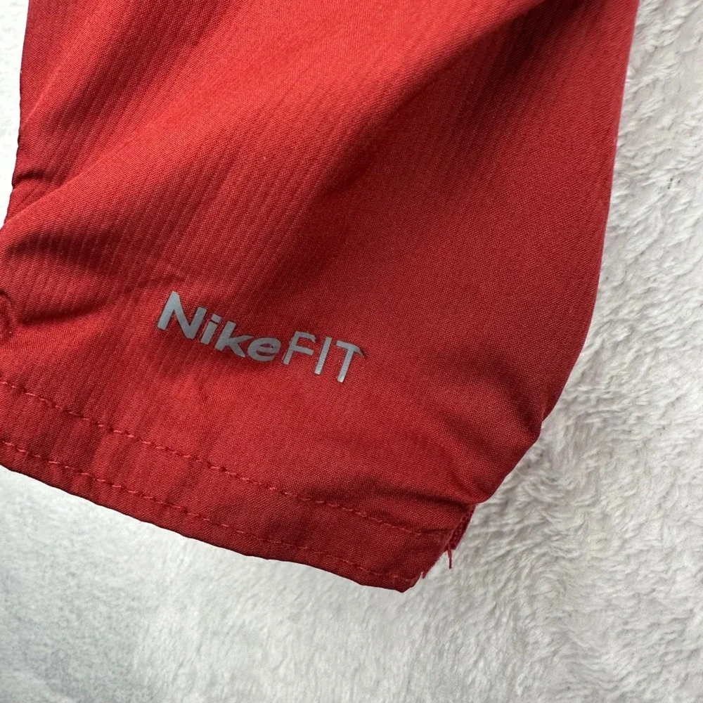 Nike Team Stanford University 1/4 Zip Windbreaker Mens XL Red Storm Fit NikeFIT